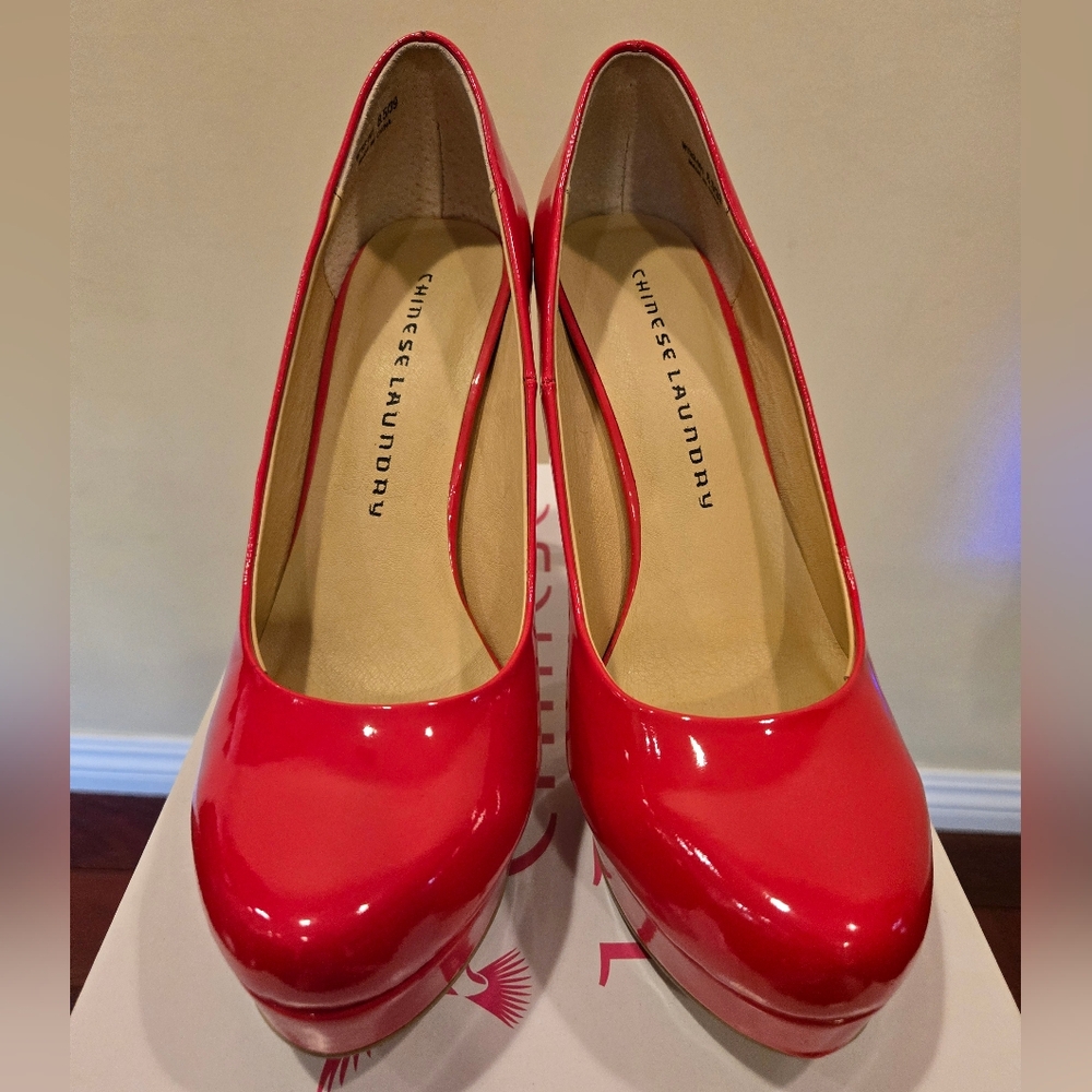 Chinese Laundry Glossy Red Heels